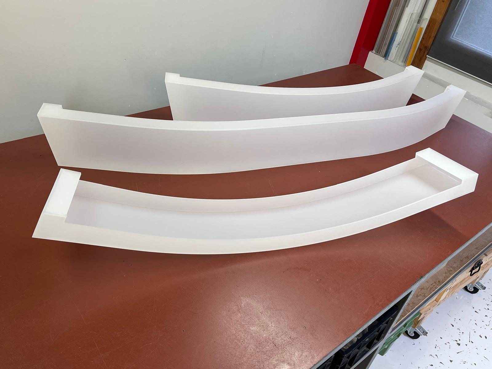 Pièce PMMA satinée usinée sur mesure