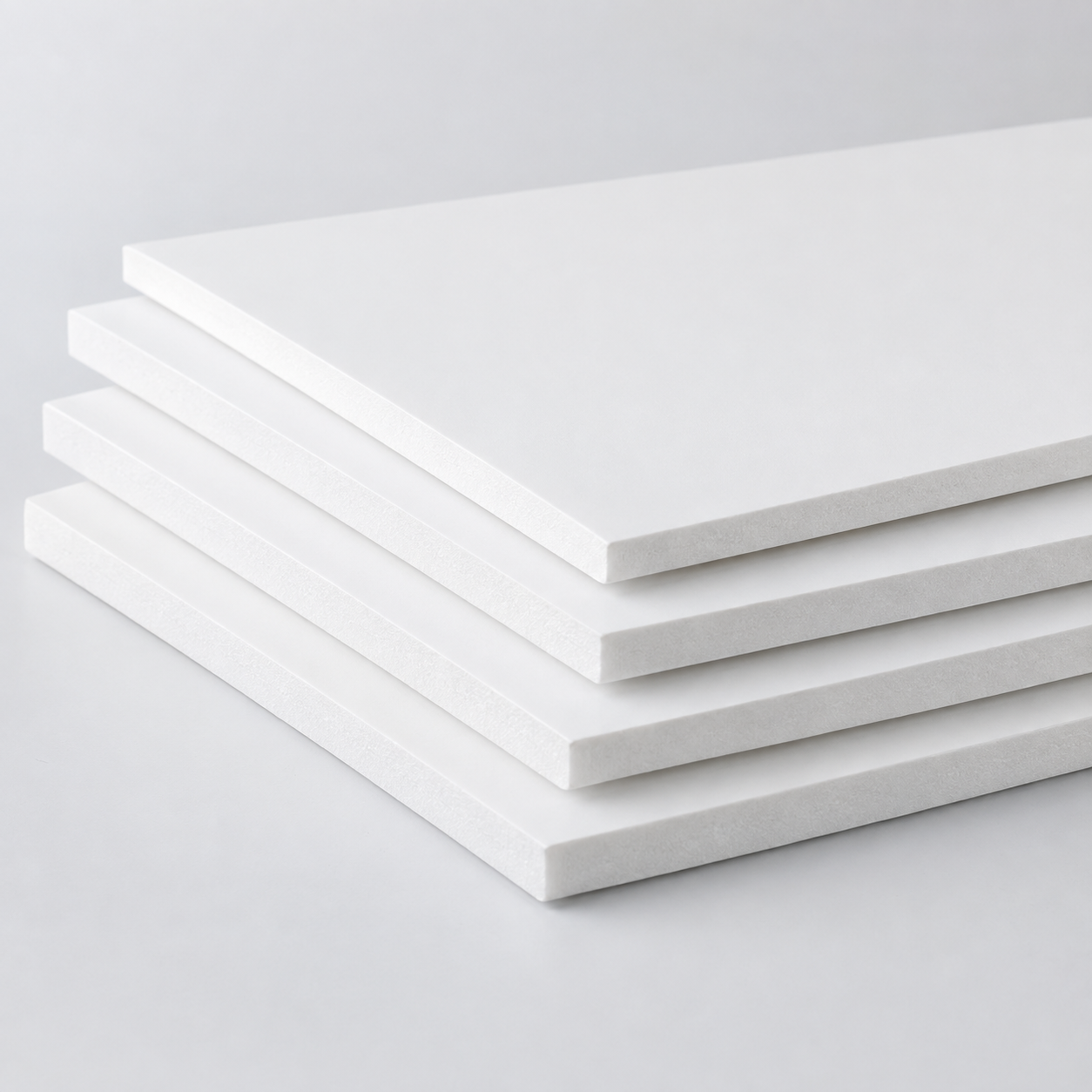 Plaques de PVC expansé blanc empilées sur mesure - Aplastic 94